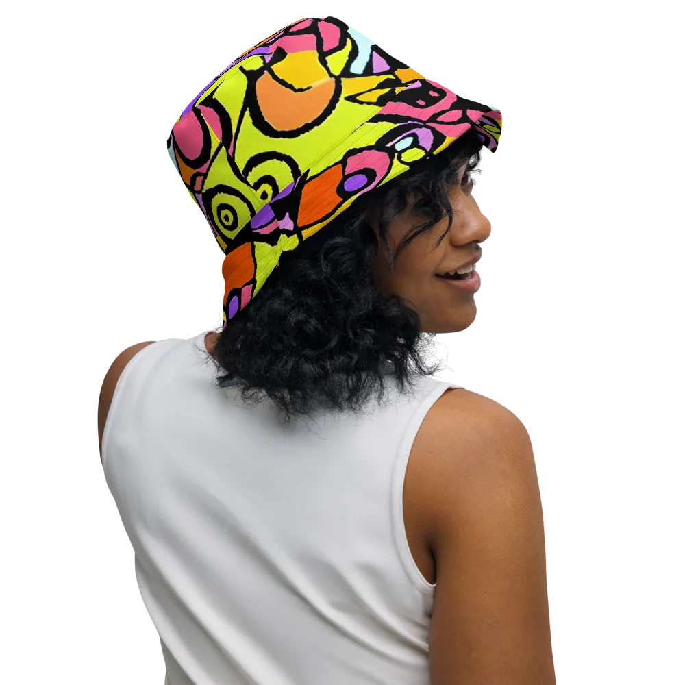 Spirals of Joy on Reversible Bucket Hat — Right Outside
