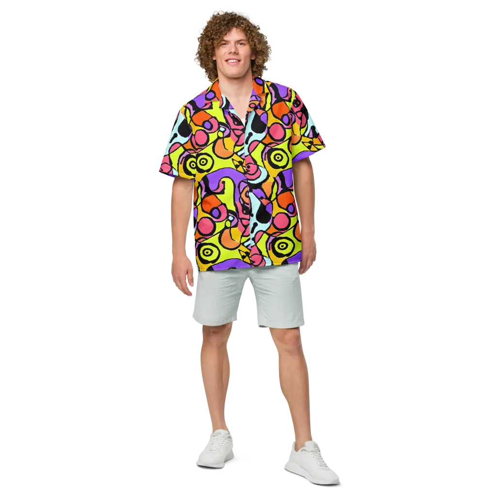 Spirals of Joy on Button Shirt — Front