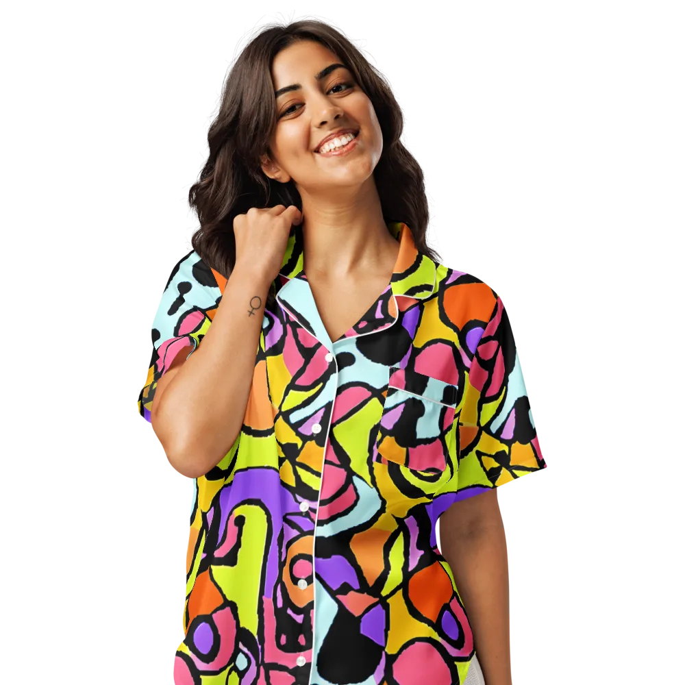 Spirals of Joy on Women's Short Sleeve Pajama Top — Front