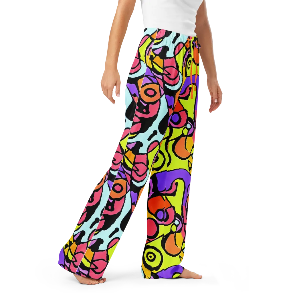 Spirals of Joy on Women's Pajama Pants — Right Front