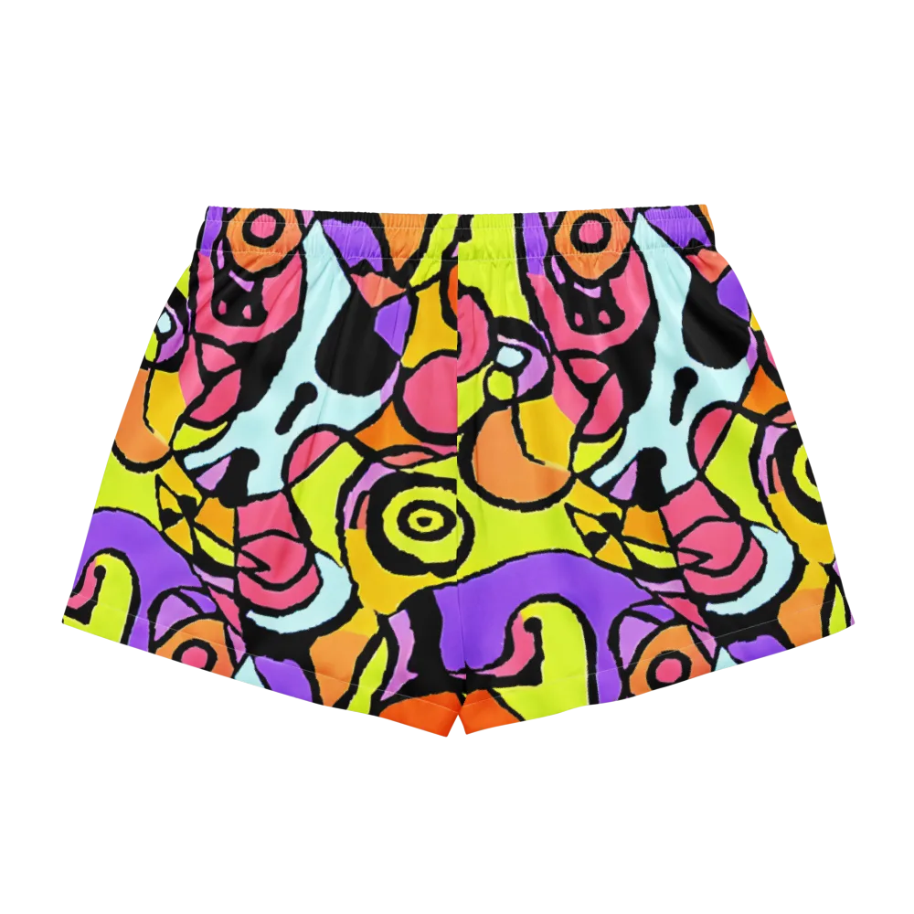 Spirals of Joy on Women's Pajama Shorts — Back