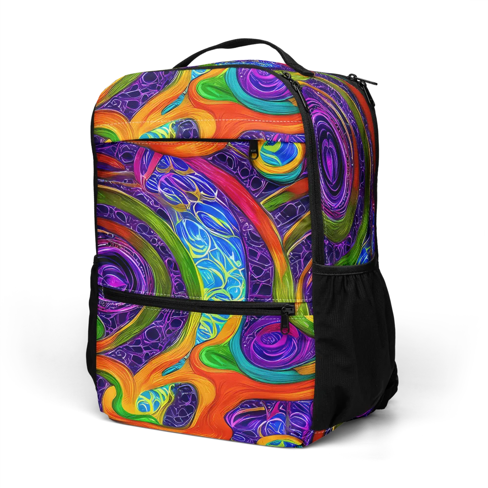 Orchid Circuit on Utility Backpack — Left Front