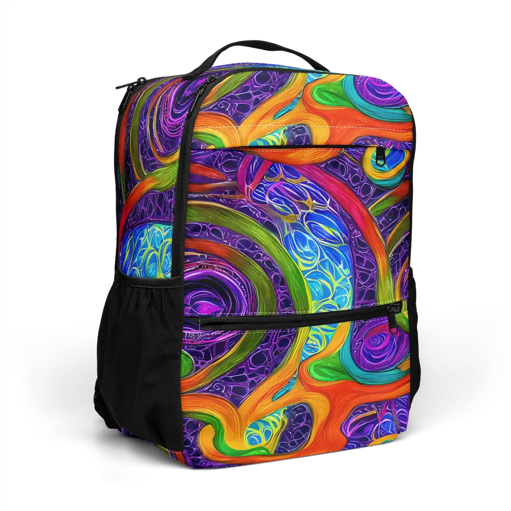 Orchid Circuit on Utility Backpack — Right Front