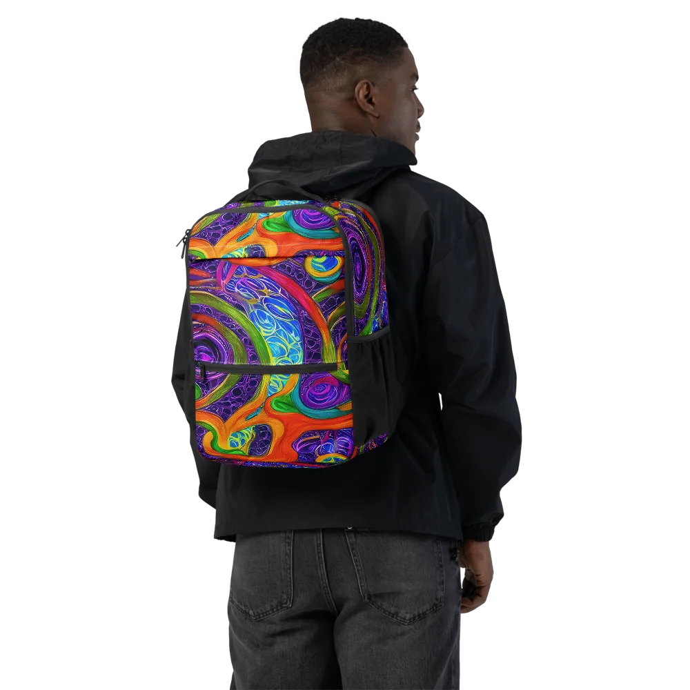 Orchid Circuit on Utility Backpack — Back
