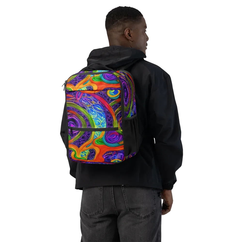 Orchid Circuit on Utility Backpack — Back