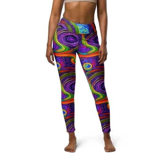 Orchid Circuit on a Yoga Leggings