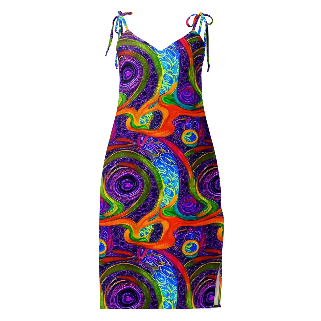 Orchid Circuit on Slip Dress — Front