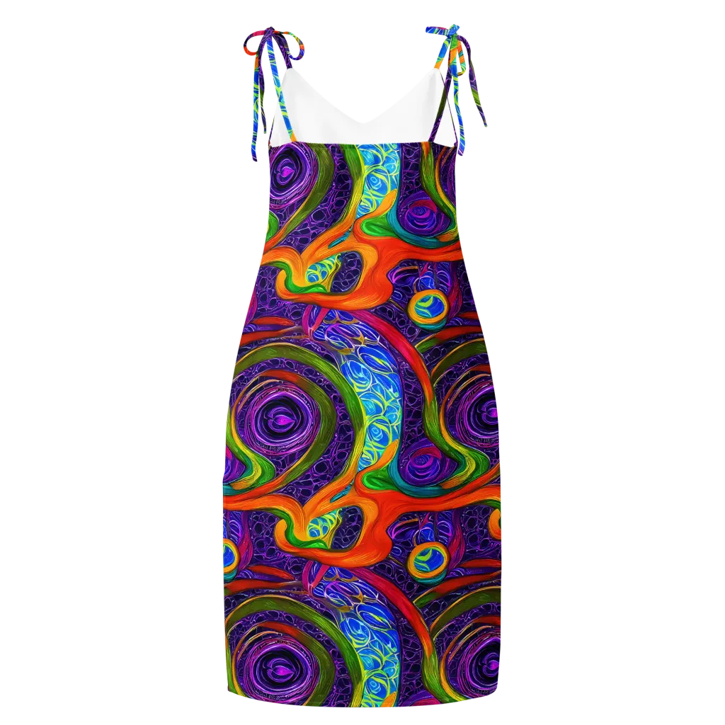 Orchid Circuit on Slip Dress — Back
