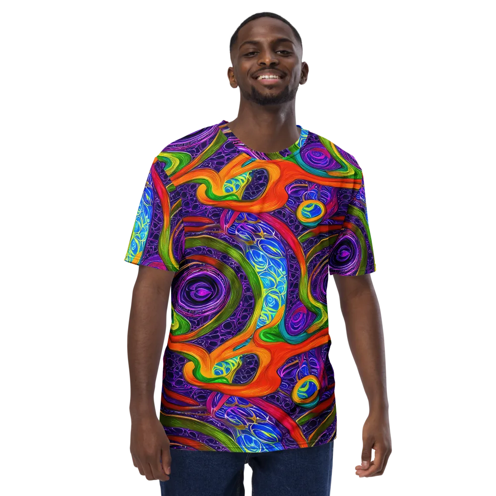 Orchid Circuit on Men's Crew Neck T-Shirt — Front