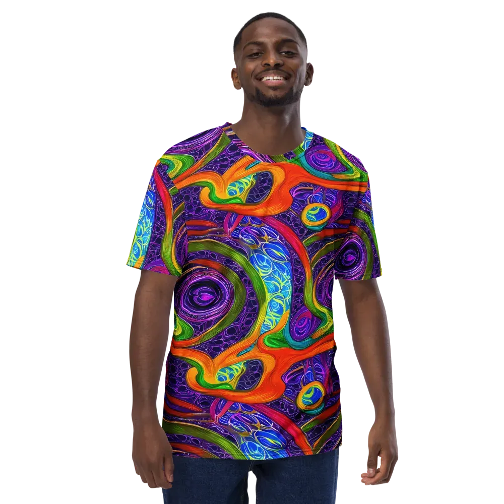 Orchid Circuit on Men's Crew Neck T-Shirt — Front