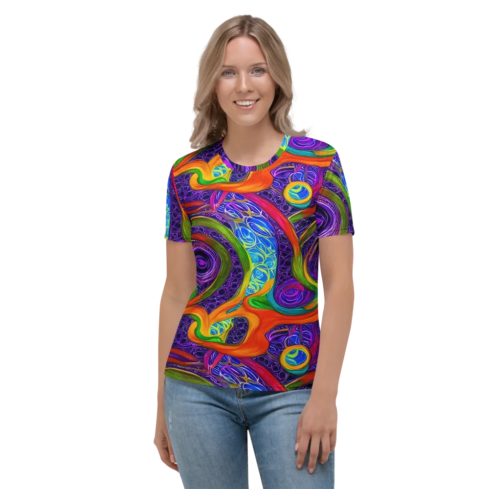 Orchid Circuit on Women's Crew Neck T-Shirt — Front