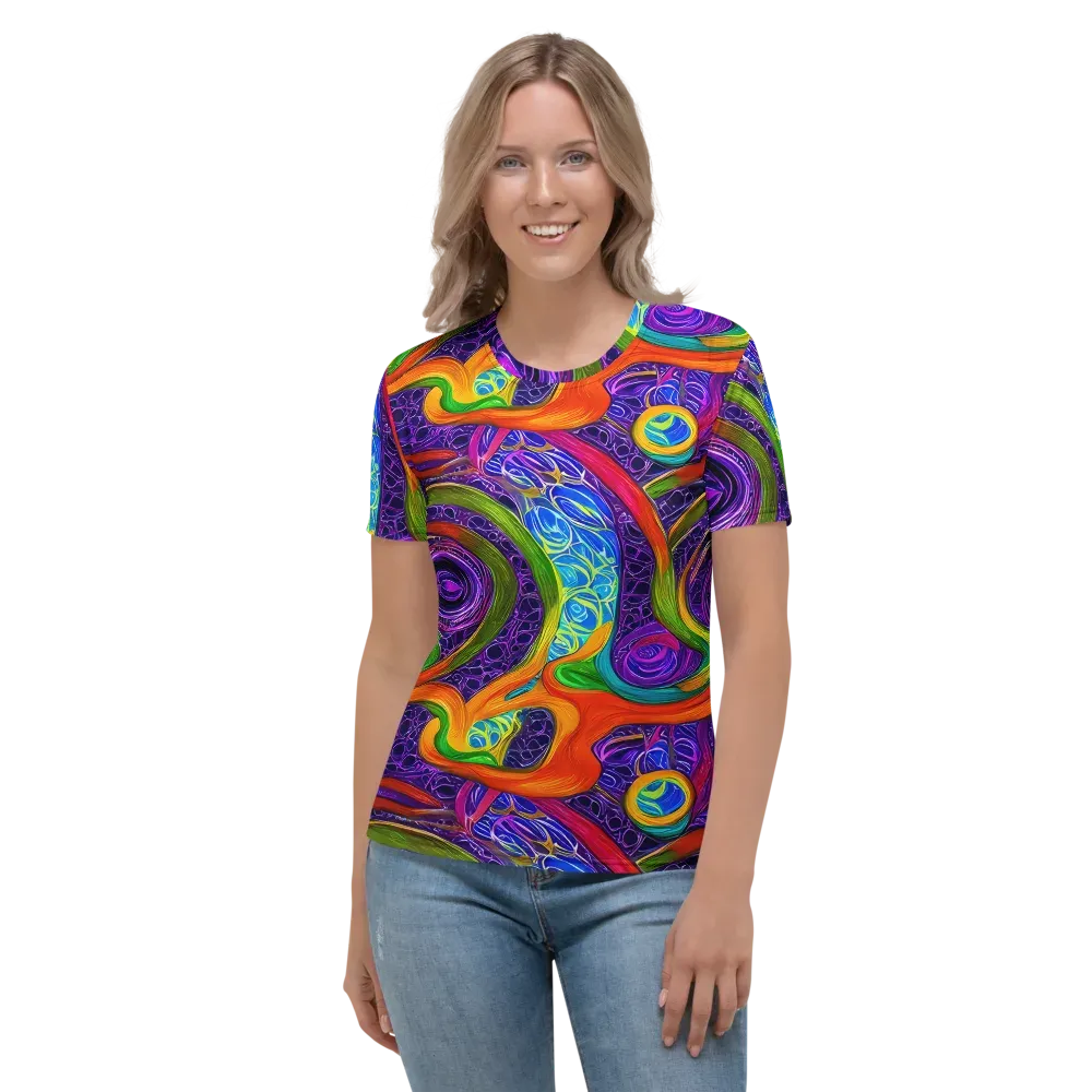 Orchid Circuit on Women's Crew Neck T-Shirt — Front