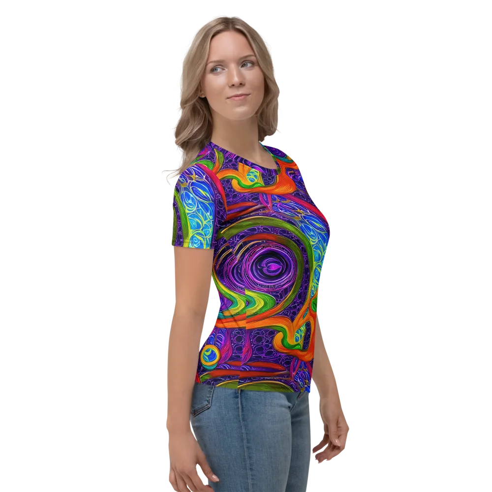 Orchid Circuit on Women's Crew Neck T-Shirt — Right