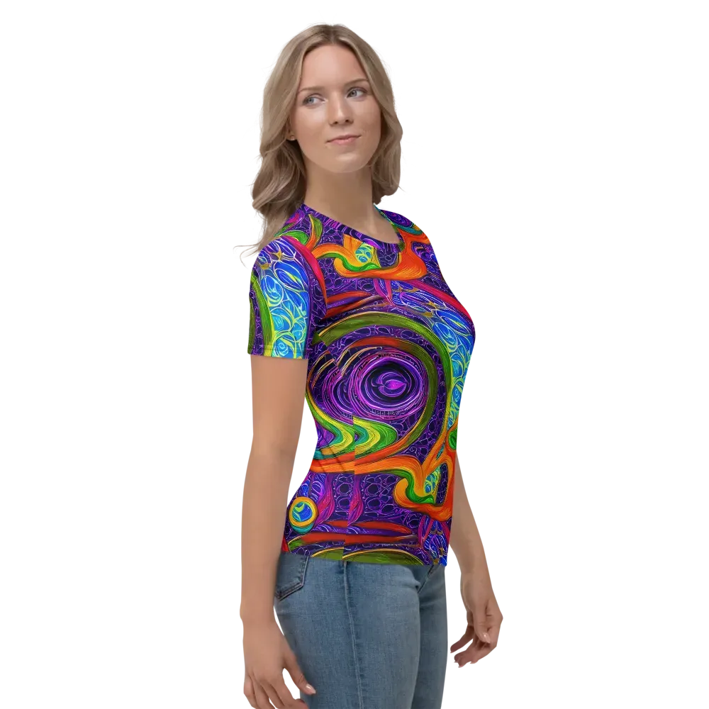 Orchid Circuit on Women's Crew Neck T-Shirt — Right