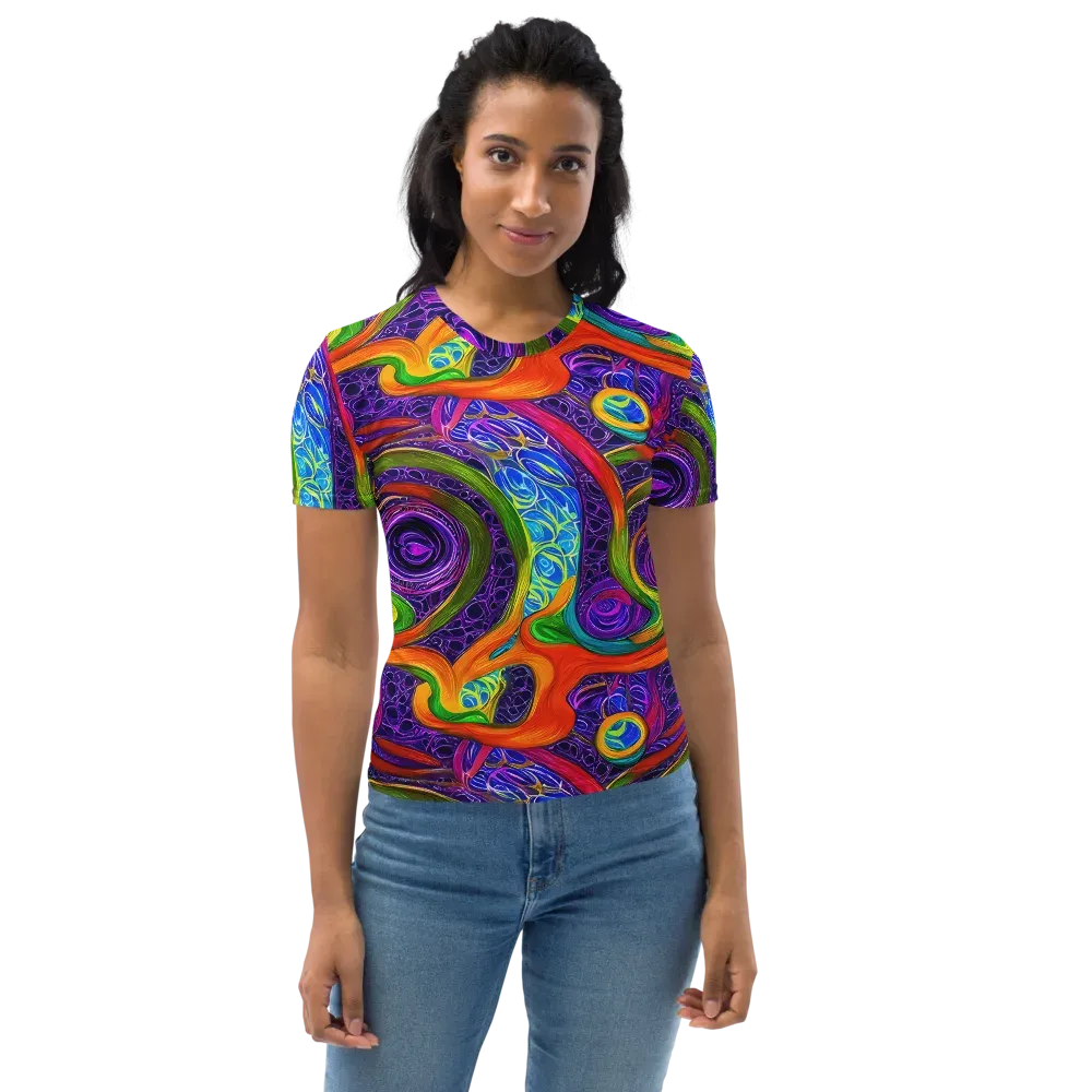 Orchid Circuit on Women's Crew Neck T-Shirt — Front