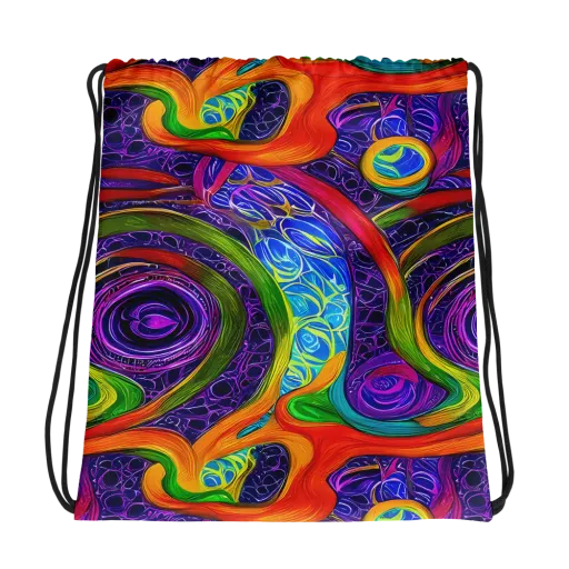 Orchid Circuit on a Drawstring Bag