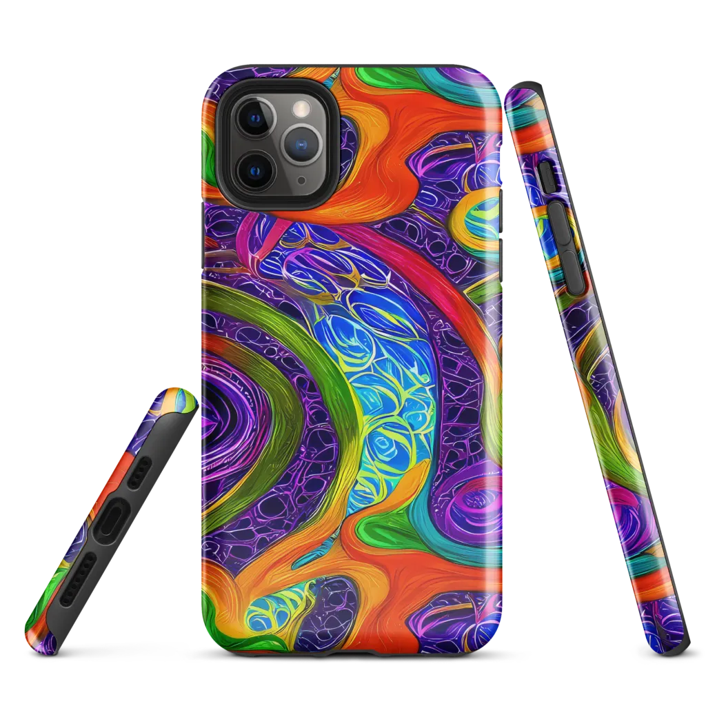 Orchid Circuit on Tough Case for iPhone® — Front