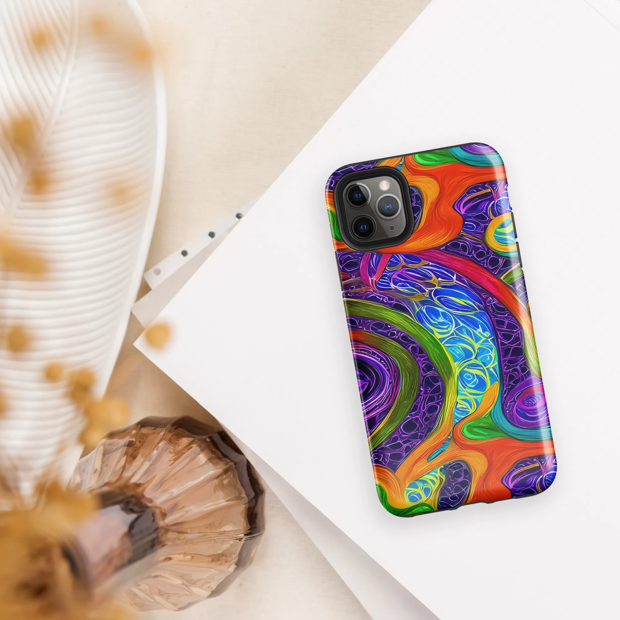 Orchid Circuit on Tough Case for iPhone® — Front