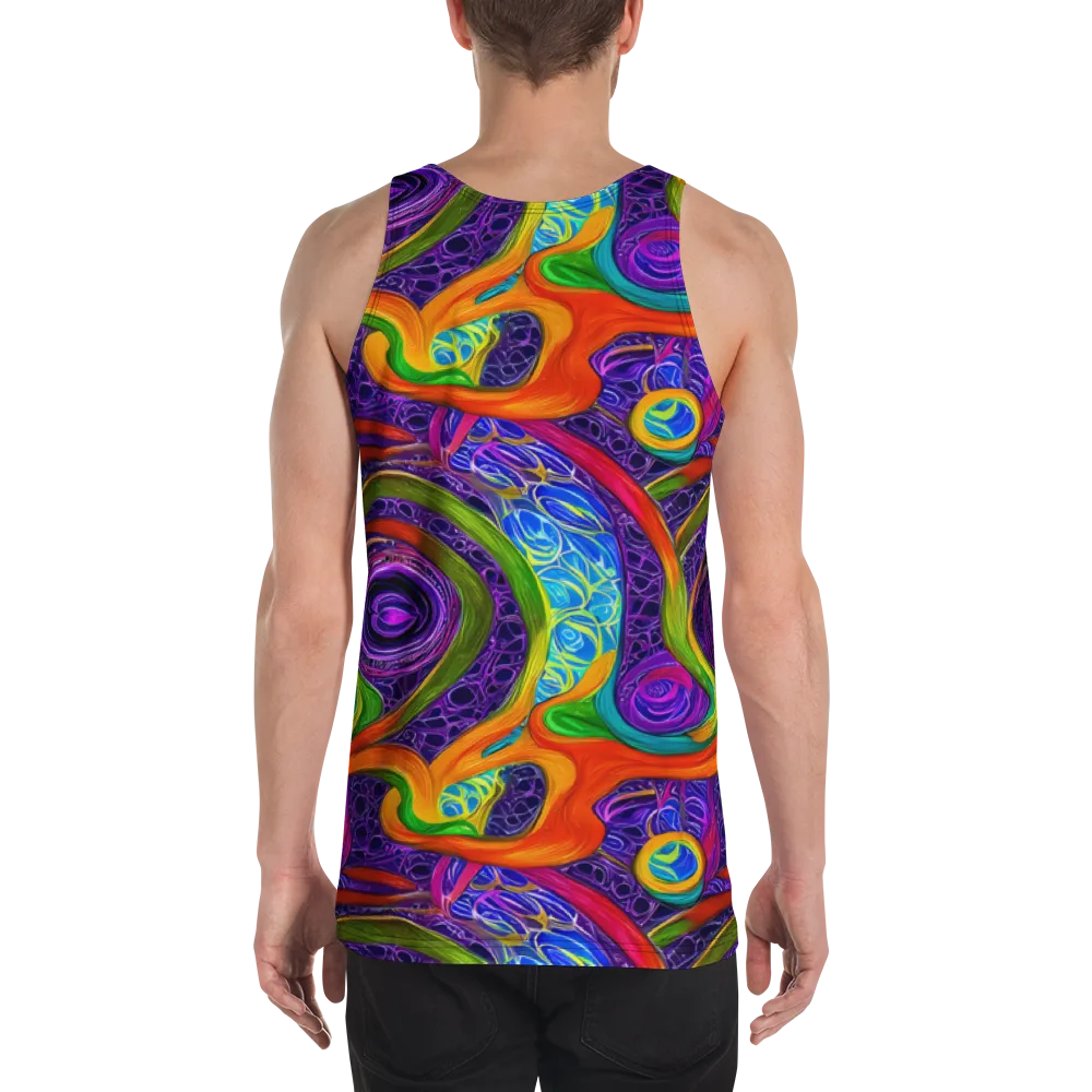 Orchid Circuit on Men's Tank Top — Back