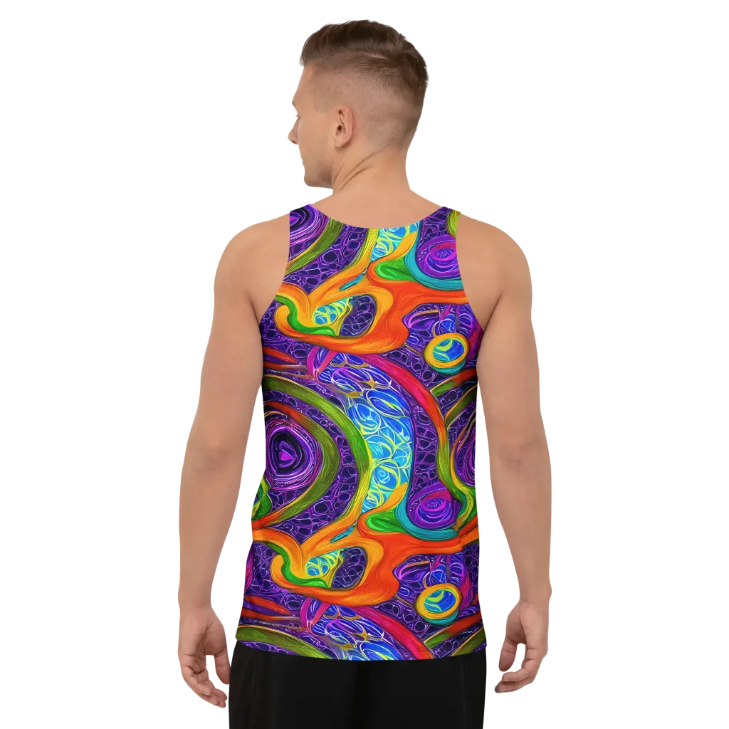 Orchid Circuit on Men's Tank Top — Back