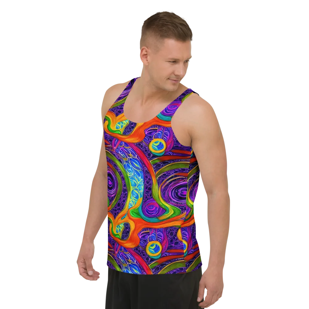 Orchid Circuit on Men's Tank Top — Left Front