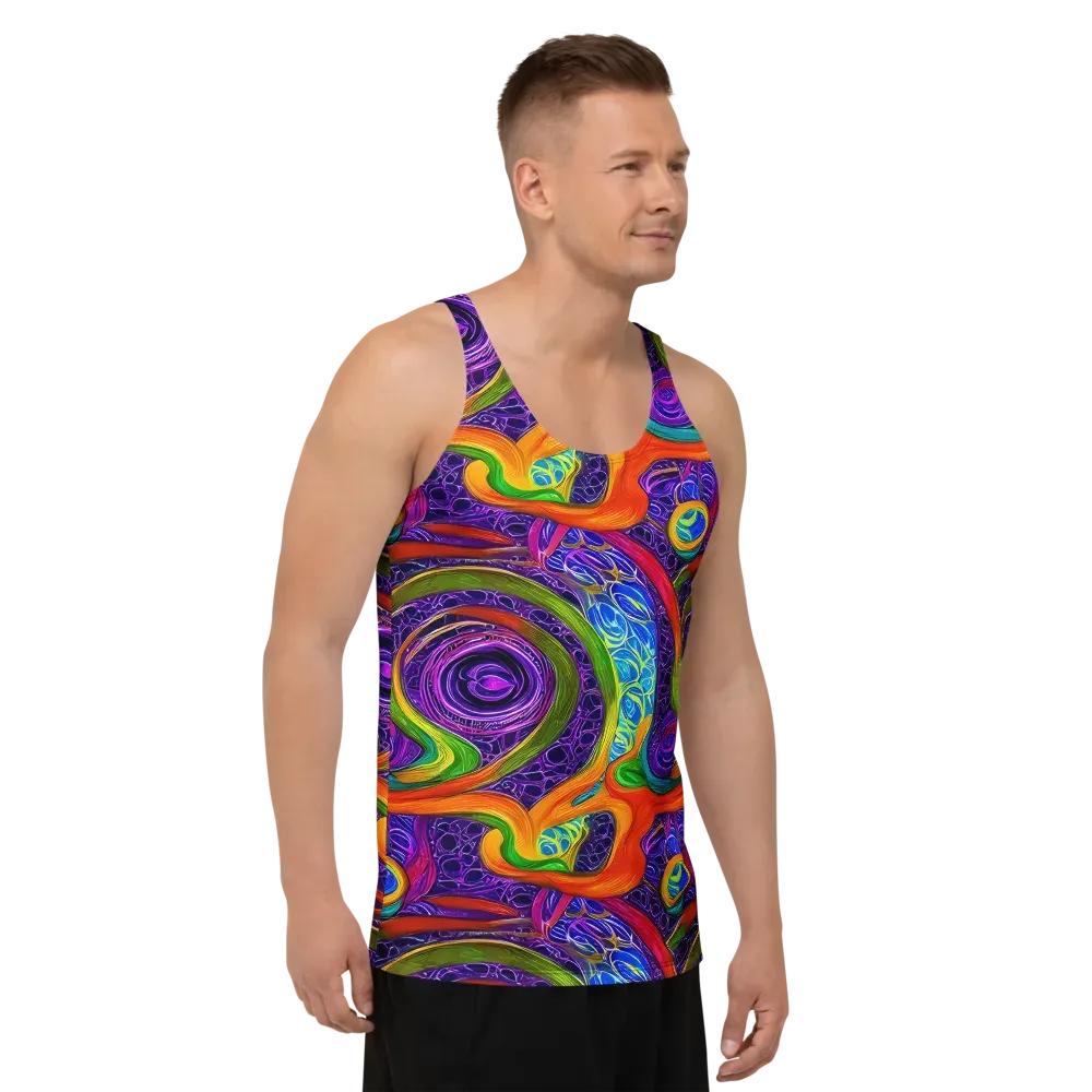 Orchid Circuit on Men's Tank Top — Right Front