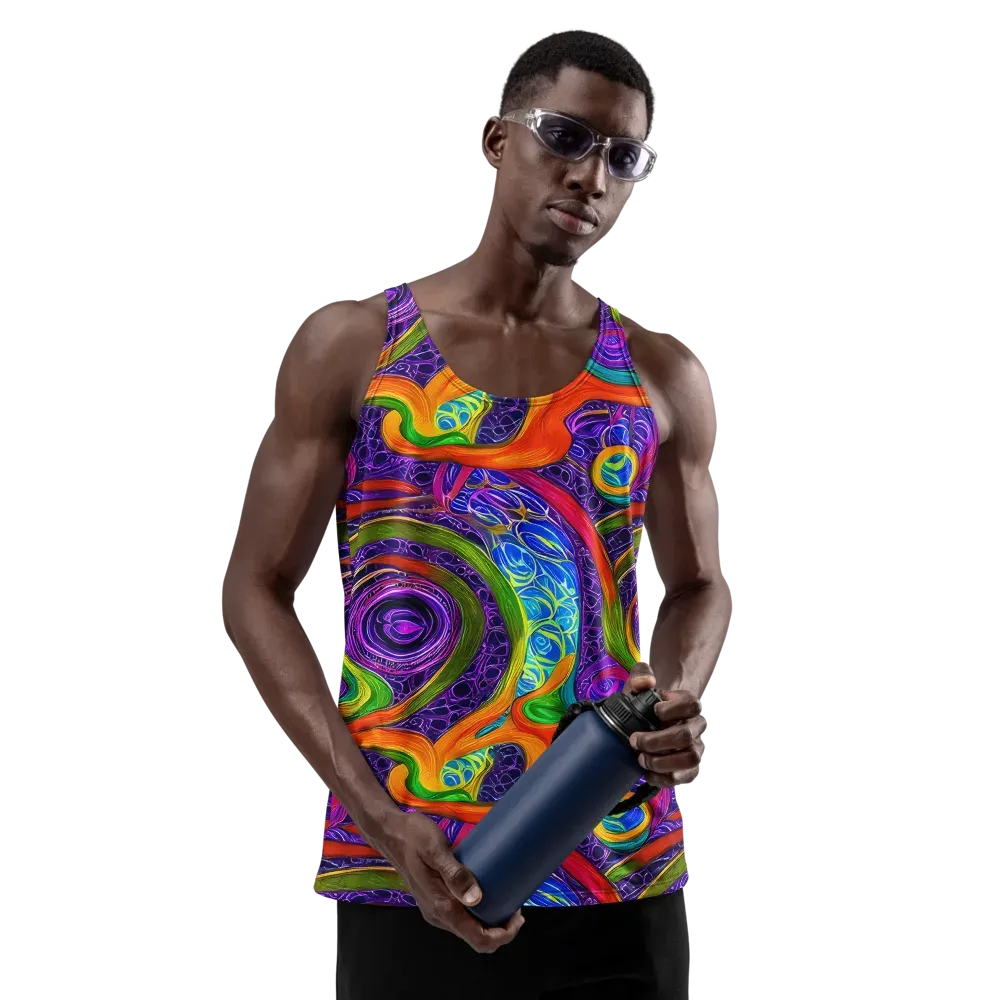 Orchid Circuit on Men's Tank Top — Front