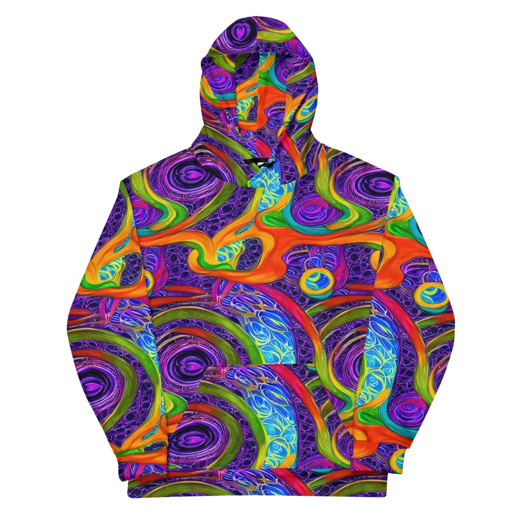 Orchid Circuit on Cotton Hoodie — Front
