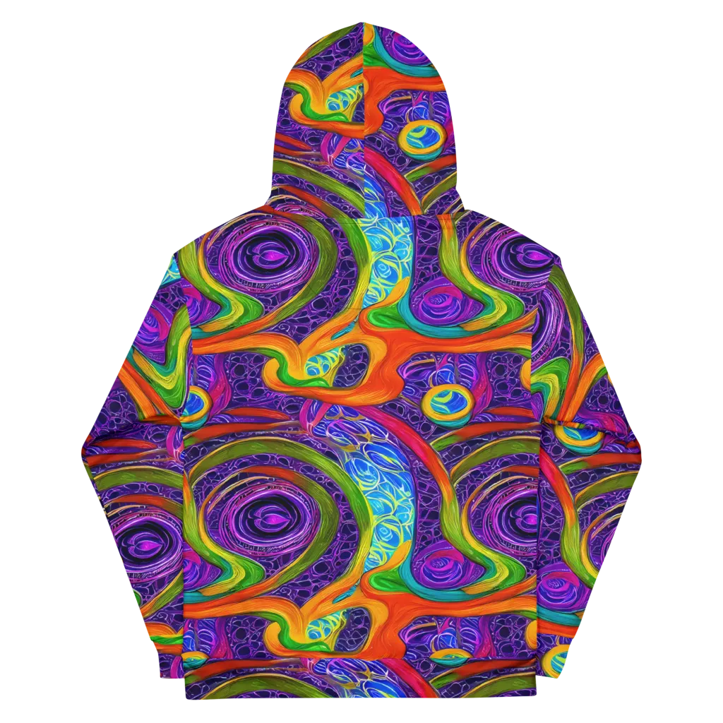 Orchid Circuit on Cotton Hoodie — Back