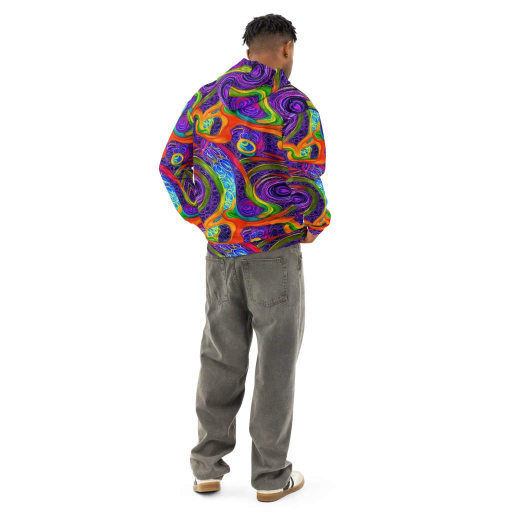 Orchid Circuit on Cotton Hoodie — Back
