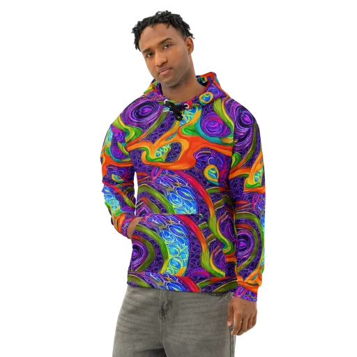 Orchid Circuit on a Cotton Hoodie