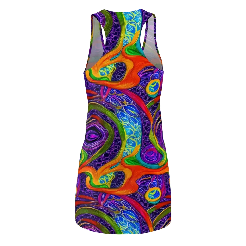 Orchid Circuit on Racerback Dress — Back