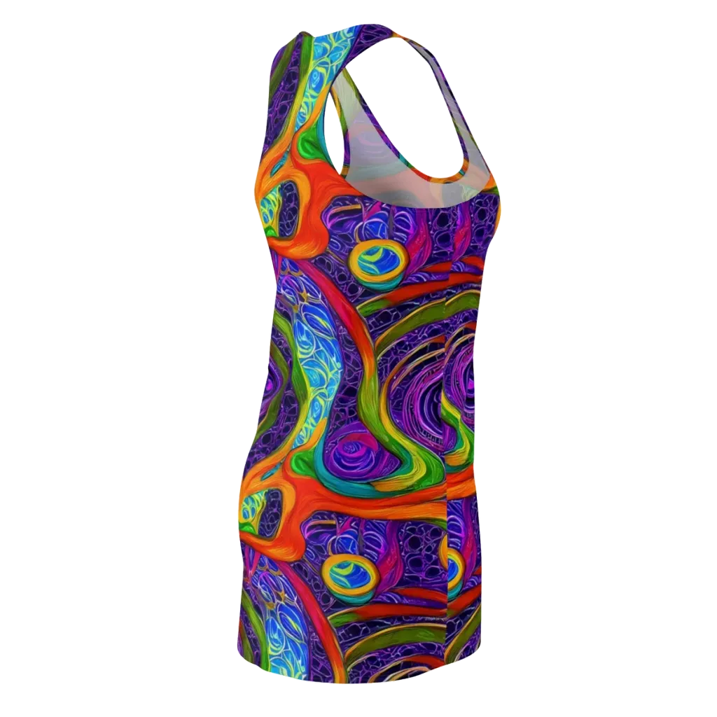 Orchid Circuit on Racerback Dress — Back Side
