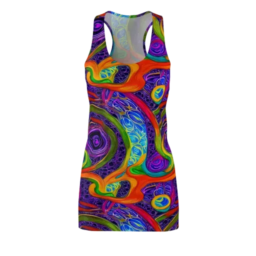 Orchid Circuit on a Racerback Dress