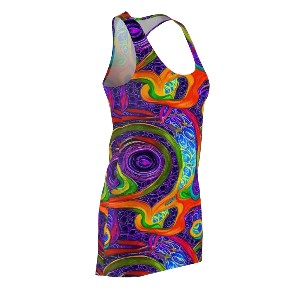Orchid Circuit on Racerback Dress — Front Side