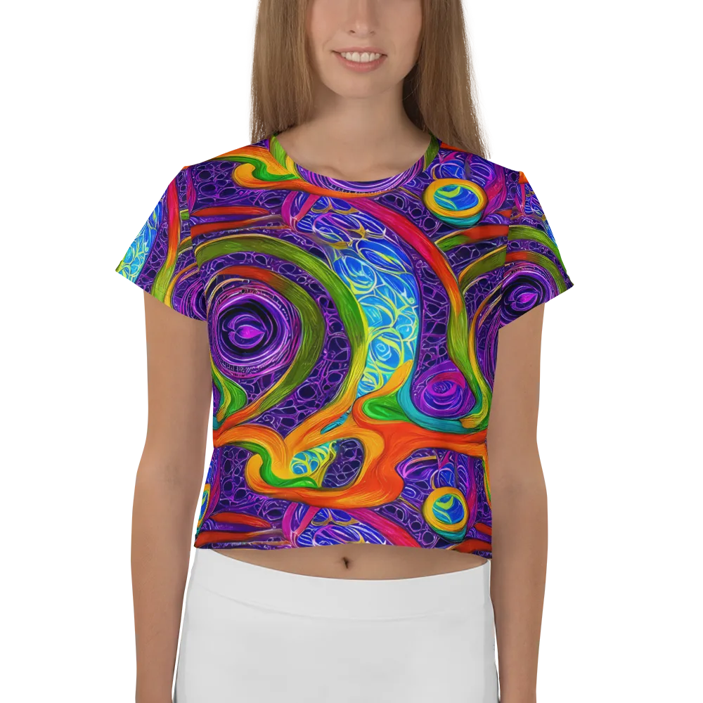 Orchid Circuit on Crop Tee — Front