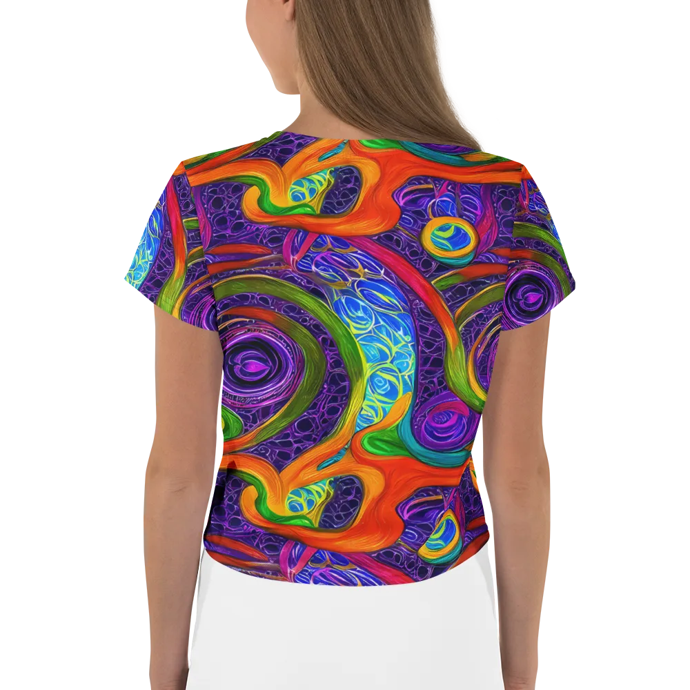 Orchid Circuit on Crop Tee — Back