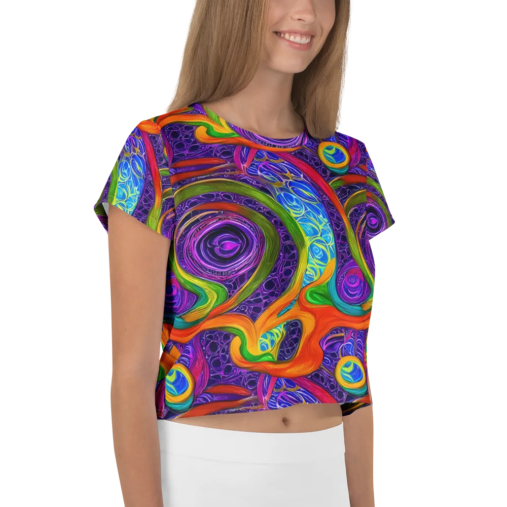 Orchid Circuit on Crop Tee — Right