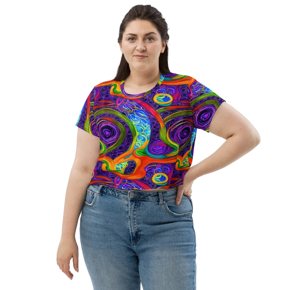 Orchid Circuit on Crop Tee — Front