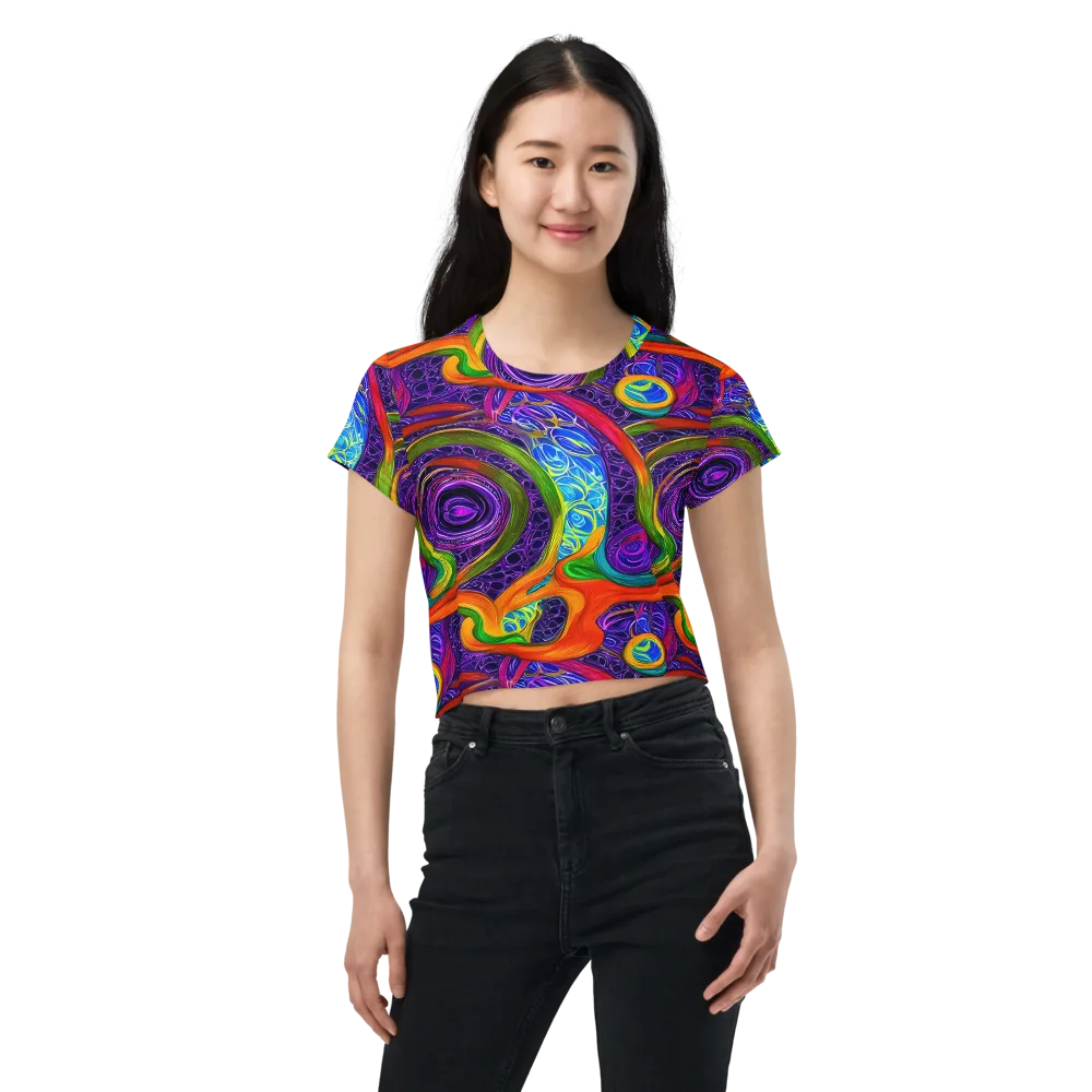 Orchid Circuit on Crop Tee — Front