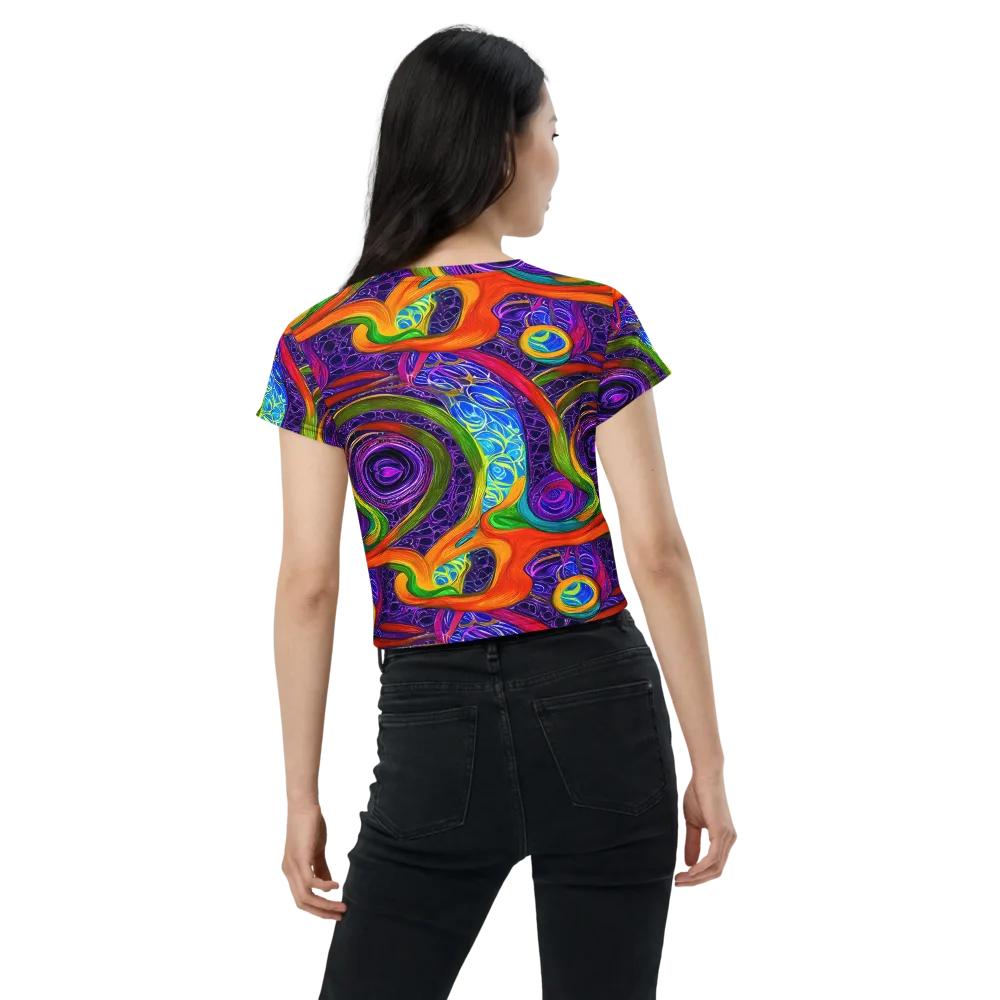 Orchid Circuit on Crop Tee — Back