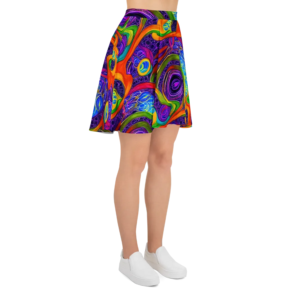 Orchid Circuit on Skater Skirt — Right