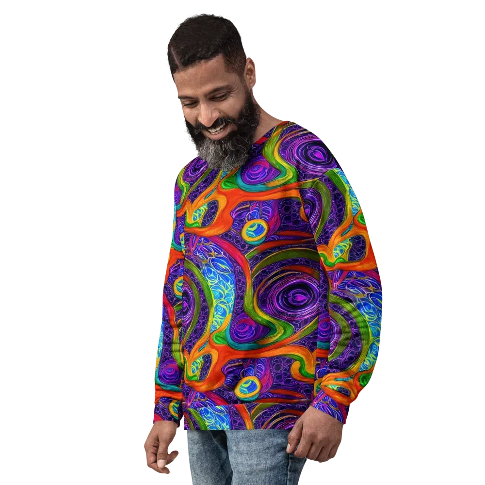 Orchid Circuit on Sweatshirt — Left Front