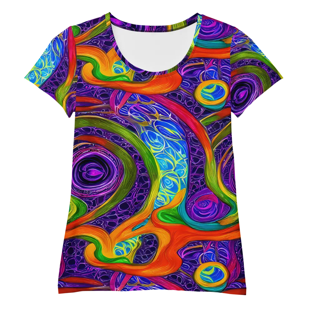 Orchid Circuit on Women's Athletic T-Shirt — Front