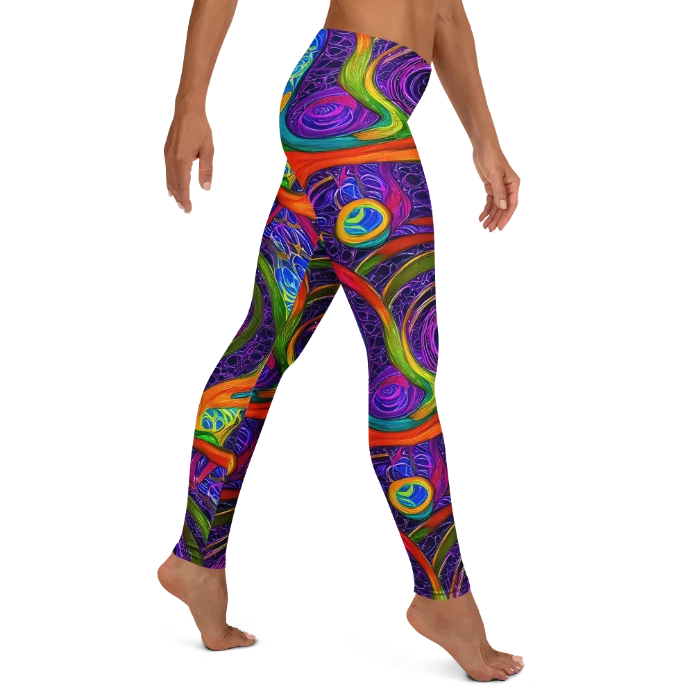Orchid Circuit on Leggings — Right