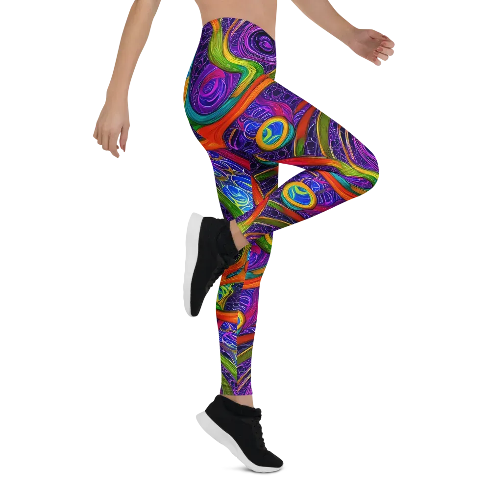 Orchid Circuit on Leggings — Right