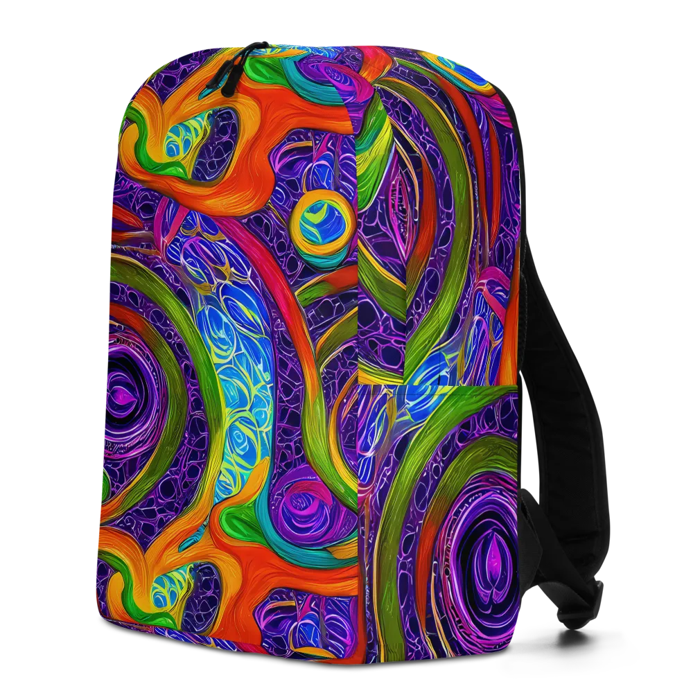 Orchid Circuit on Minimalist Backpack — Left