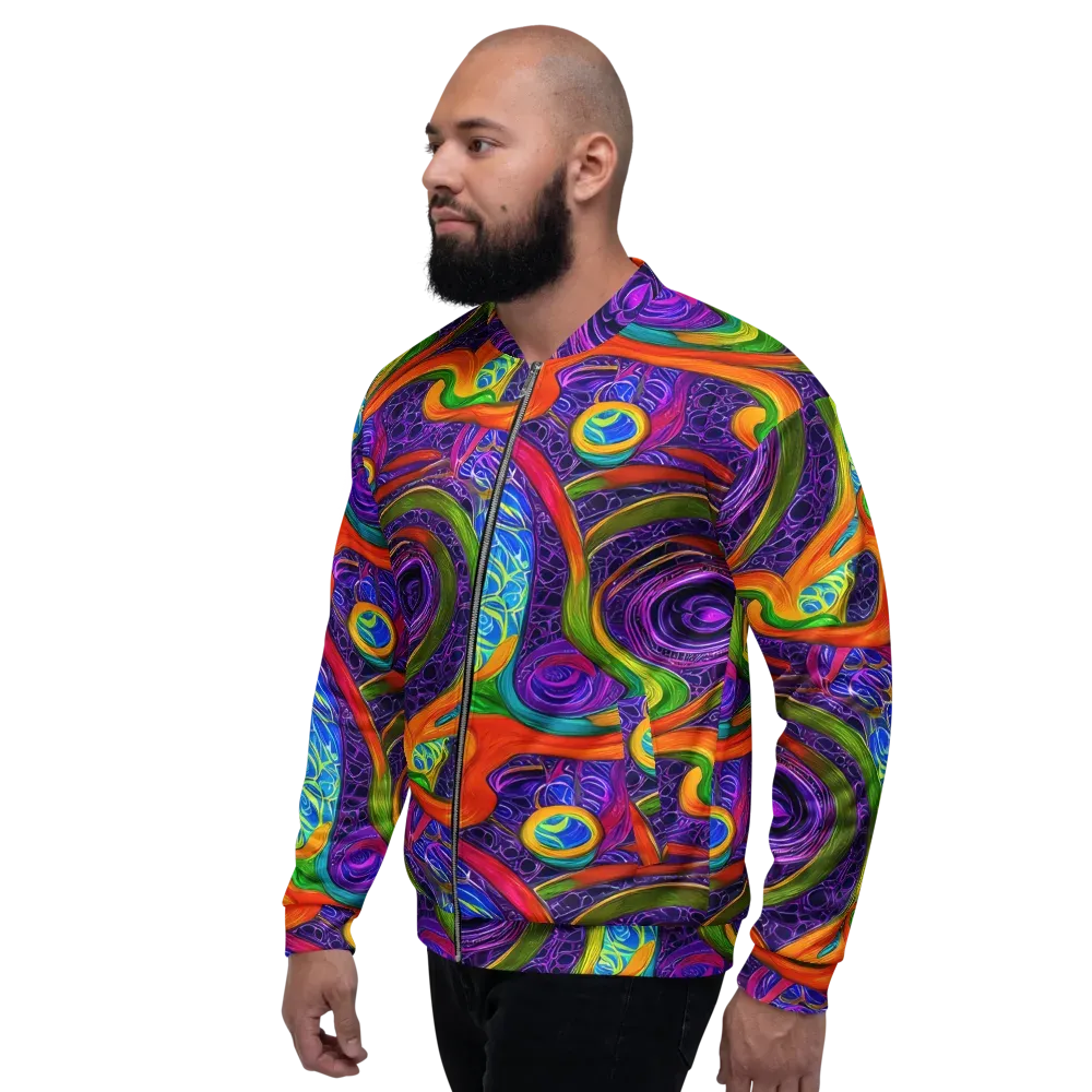 Orchid Circuit on Bomber Jacket — Left