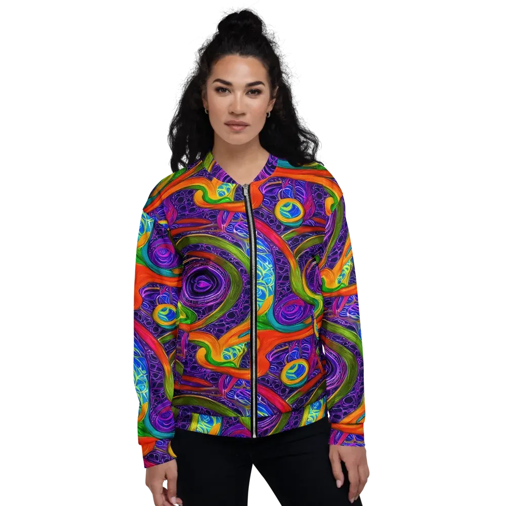 Orchid Circuit on Bomber Jacket — Front