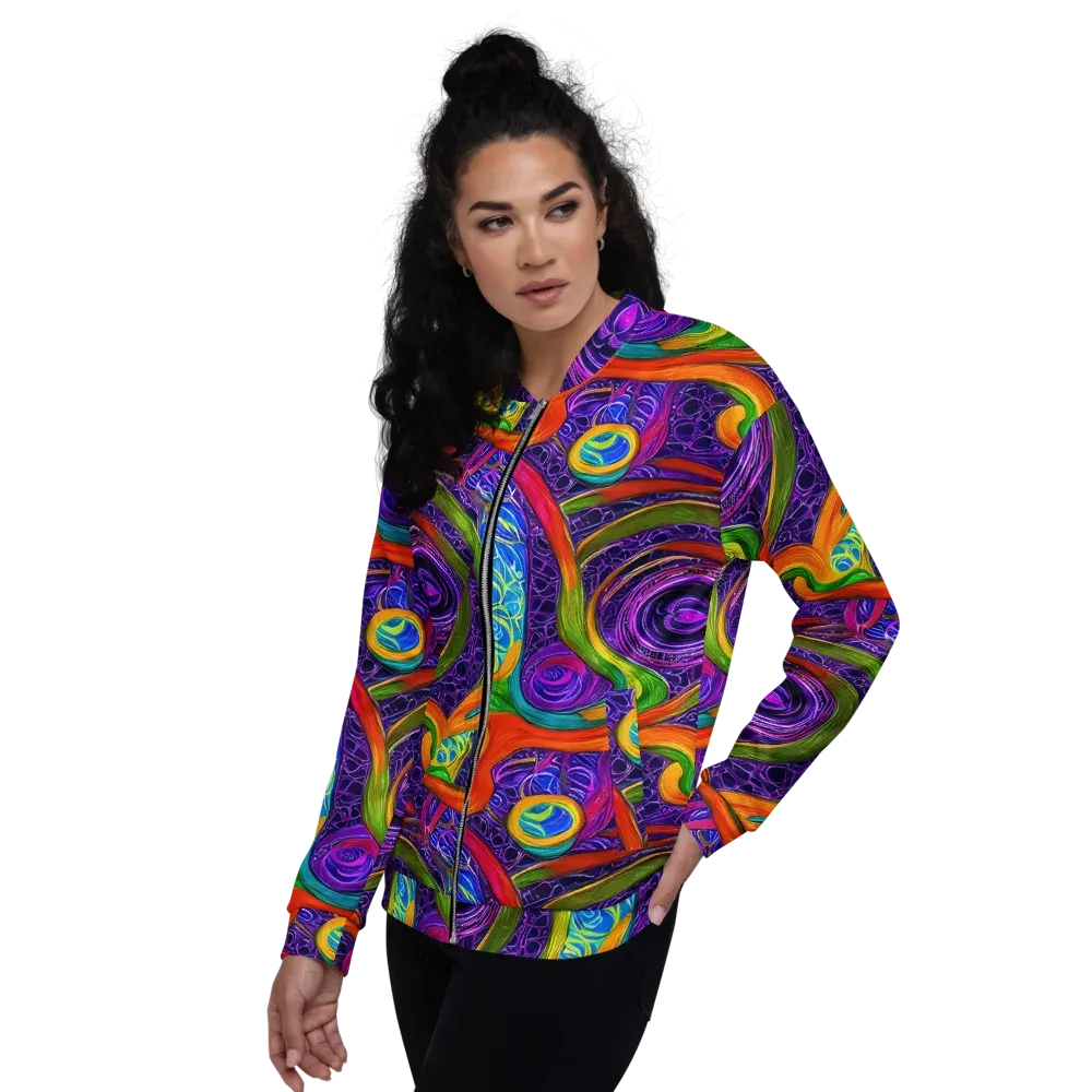 Orchid Circuit on Bomber Jacket — Left